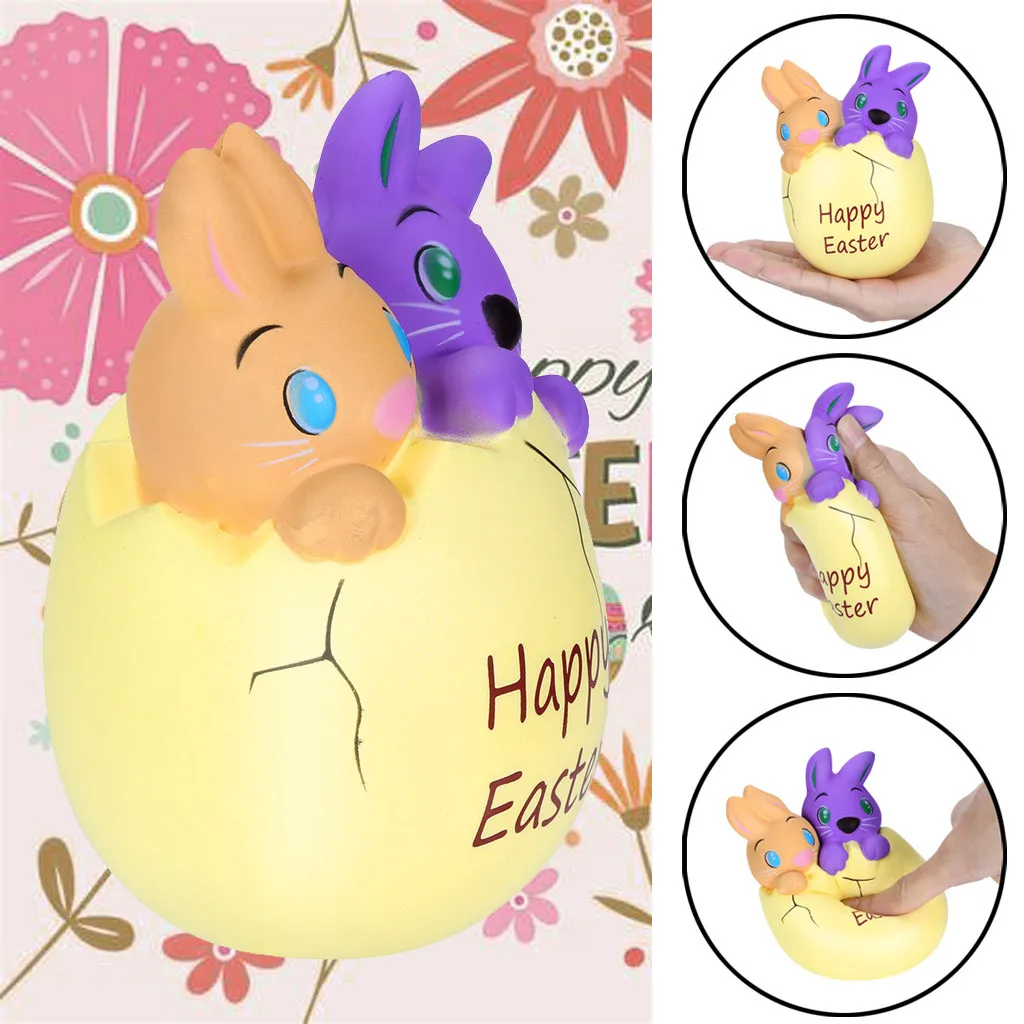 

Fidget Toys Happy Easter Bunny Egg Scented Slow Rising Squeeze Collect Easter Gift Novelty Funny Decompression Toys