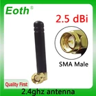 EOTH 1 шт. антенна 2,4g 3dbi sma male wlan Wi-Fi 2,4 ГГц антенна pbx iot модуль маршрутизатор tp link сигнальный приемник антенна с высоким коэффициентом усиления