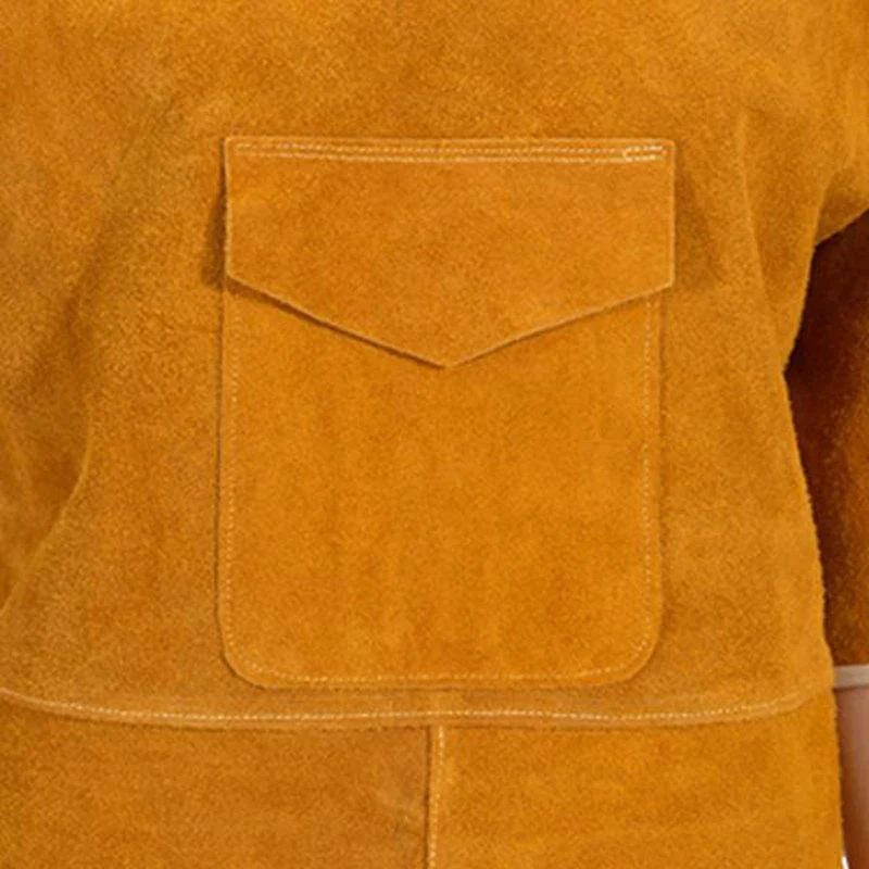 Promotion! 85CM Welding Apron with Sleeves Leather Welder Cowhide and Refractory Adjustable Size |