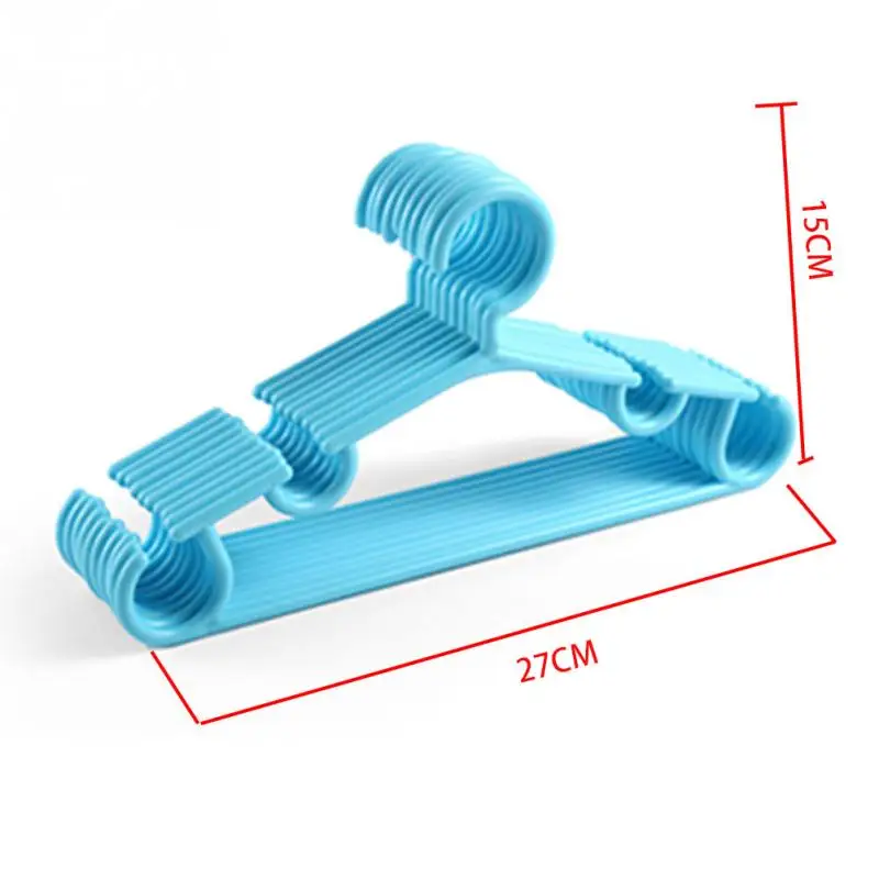 

10pcs/Lot Kids Clothes Hangers Portable Multifunction Hook Design Outdoor Clothes Drying Rack for Children Plastic Baby