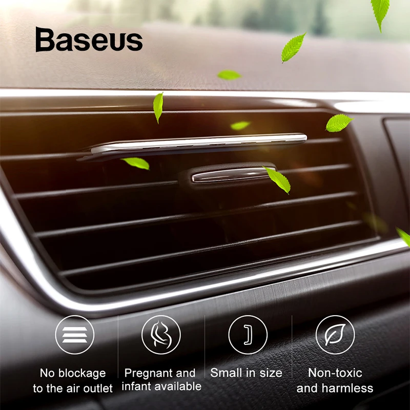Baseus Автомобильный держатель для телефона на магните с ароматерапия зажим для освежителя воздуха автоматический выход духи Арома диффузор супер тонкий автомобильный освежитель воздуха