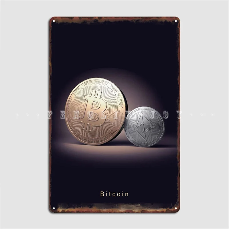 

Биткойн семья металлическая фотография украшение стена паб кинотеатр жестяной плакат