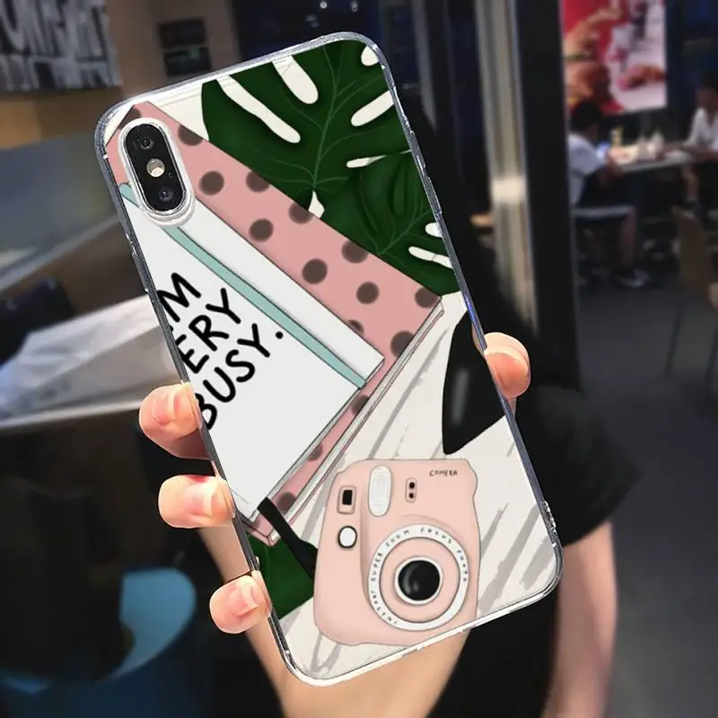 

Girl Boss Pink Women Cartoon Phone Case Transparent for iPhone 6 7 8 11 12 s mini pro X XS XR MAX Plus