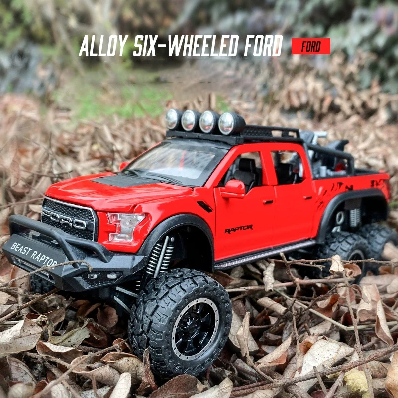 Новый 1:32 Ford Raptor F150 большие колеса сплава литья под давлением модель автомобиля с