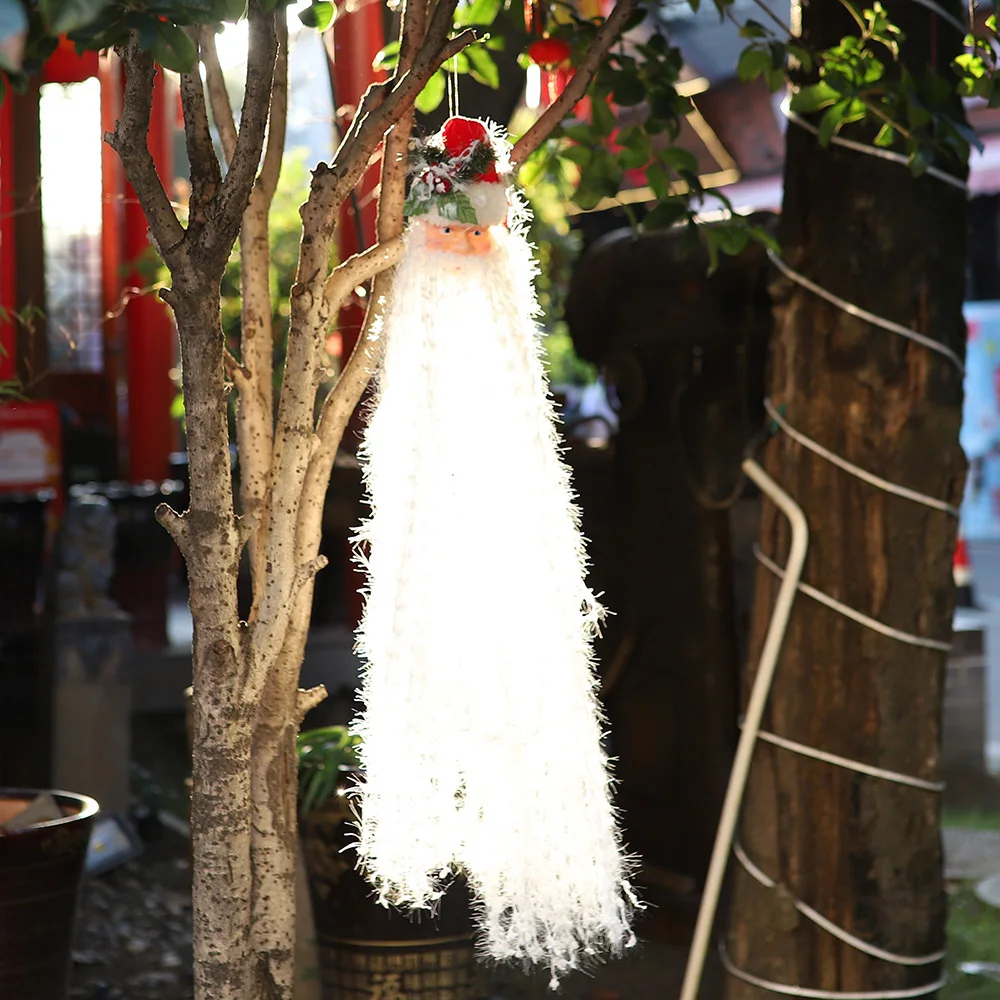 Забавные длинные бороды Санта Клаус рождественские украшения подвески для