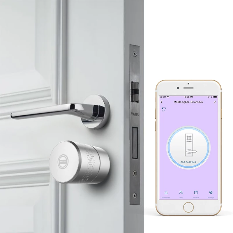 

Intellithings Tuya Zigbee Smart Lock Core Cylinder Intelligent Security Door Lock Encryption With Keys Work With Smart Life App