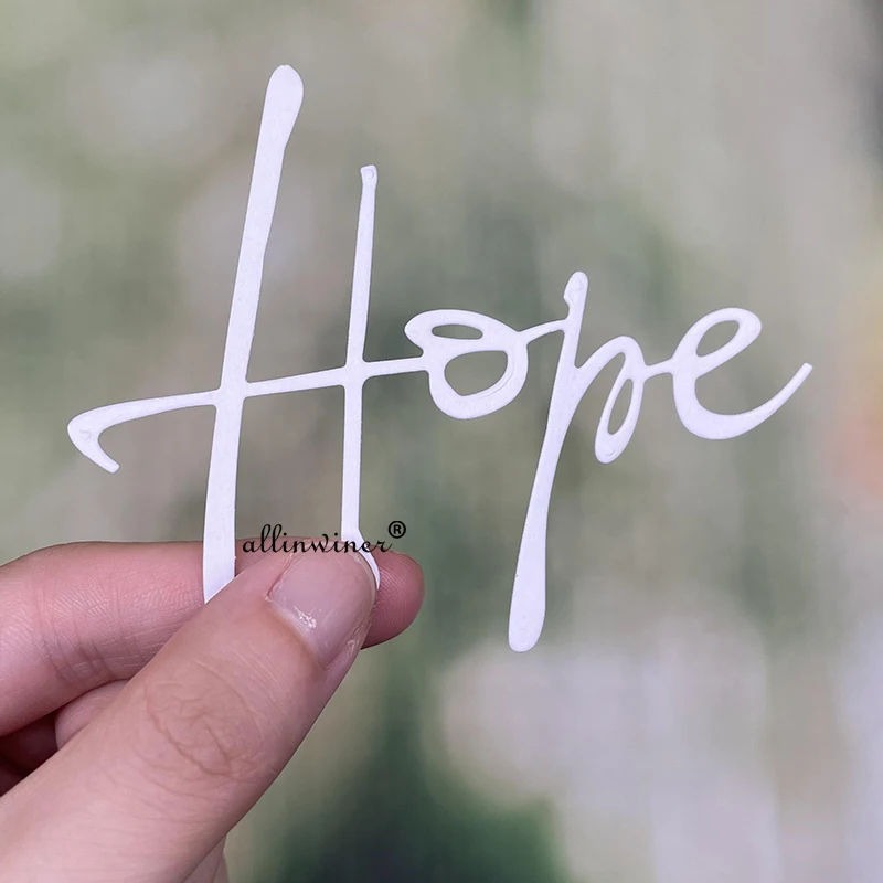 

New Hope letter decoration Metal Cutting Dies for DIY Scrapbooking Album Paper Cards Decorative Crafts Embossing Die Cuts