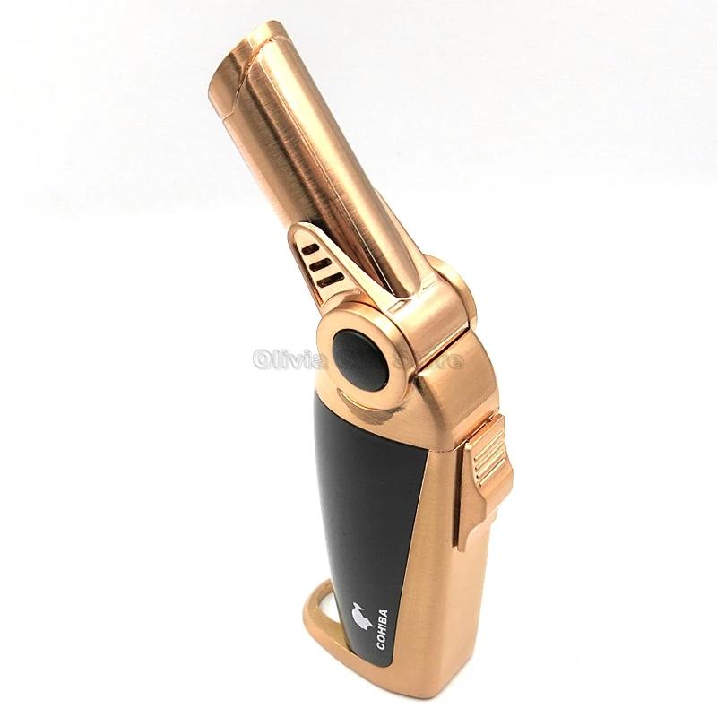 COHIBA вращающаяся струйная насадка Зажигалка для сигар стол 1 фонарь струйное