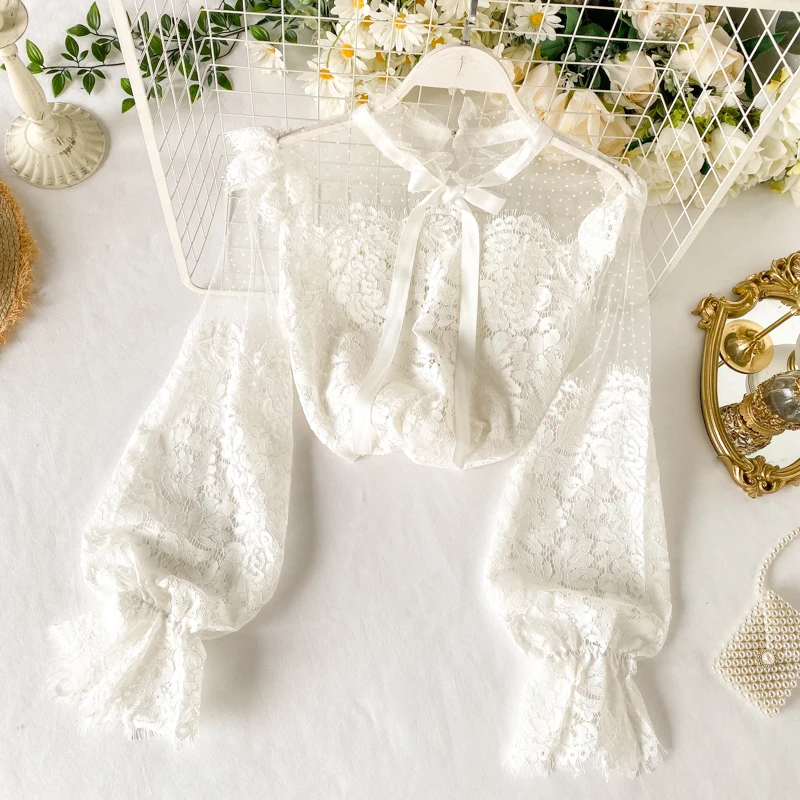 2020 Весенняя женская элегантная рубашка с длинным рукавом белая блузка круглым