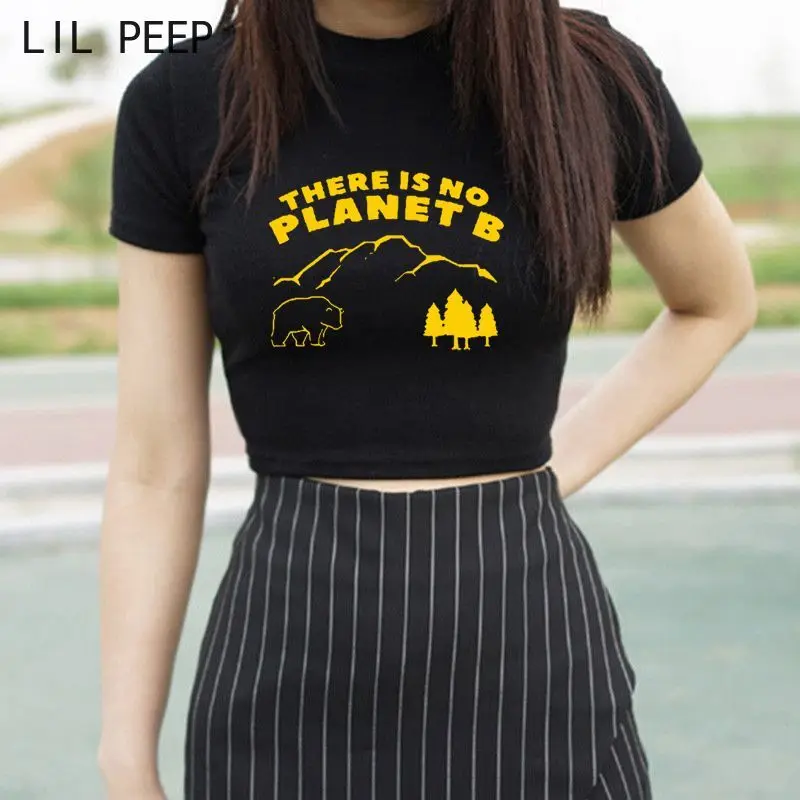 

Нет планета B Женская футболка для женщин футболки Kawaii 90s Графический Harajuku женские Модные Винтажные костюмы