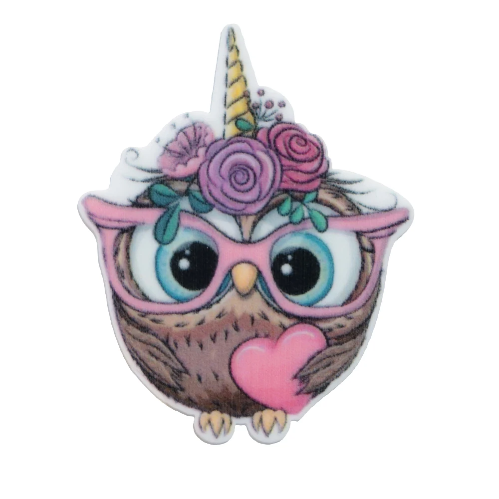 Акриловые товары для творчества в виде милой совы на Хэллоуин плоская задняя