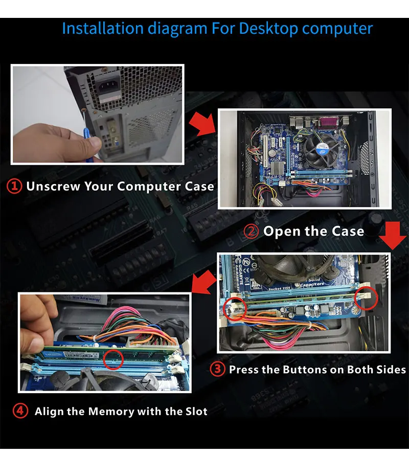 Latumab 4 ГБ 8 ГБ DDR3 1600 МГц PC3 12800 настольная Память DIMM Память RAM 240 шпильки 1,5 в Настольный ПК модуль памяти ram