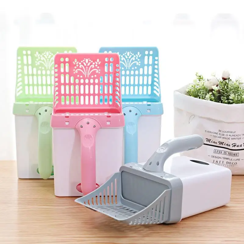 Ковш для кошачьего туалета съемная лопатка котенок с ведром практичные