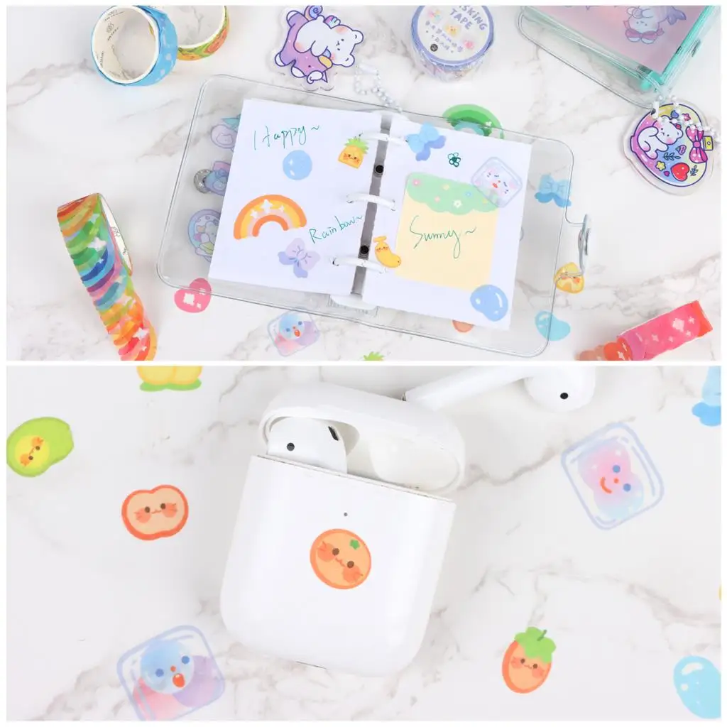 

100 Pcs/roll Soft Cute Sweetheart Series 6 Styles Creative Single Washi Tape Decor Hand Account DIY Material 6 Unique Designs