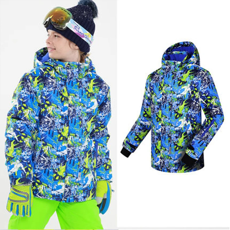 Phibee/зимняя Лыжная куртка для мальчиков куртки сноуборда водонепроницаемая