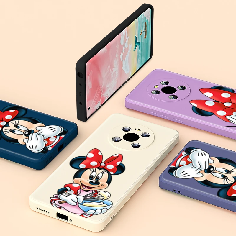 

Cute Minnie Red For Huawei Y5 Y6 Y7 Y9 Pro Prime 2019 Y7P 2020 Y5P Y6P Y7A Y9A Y9S Y6S Liquid Silicone TPU Phone Case