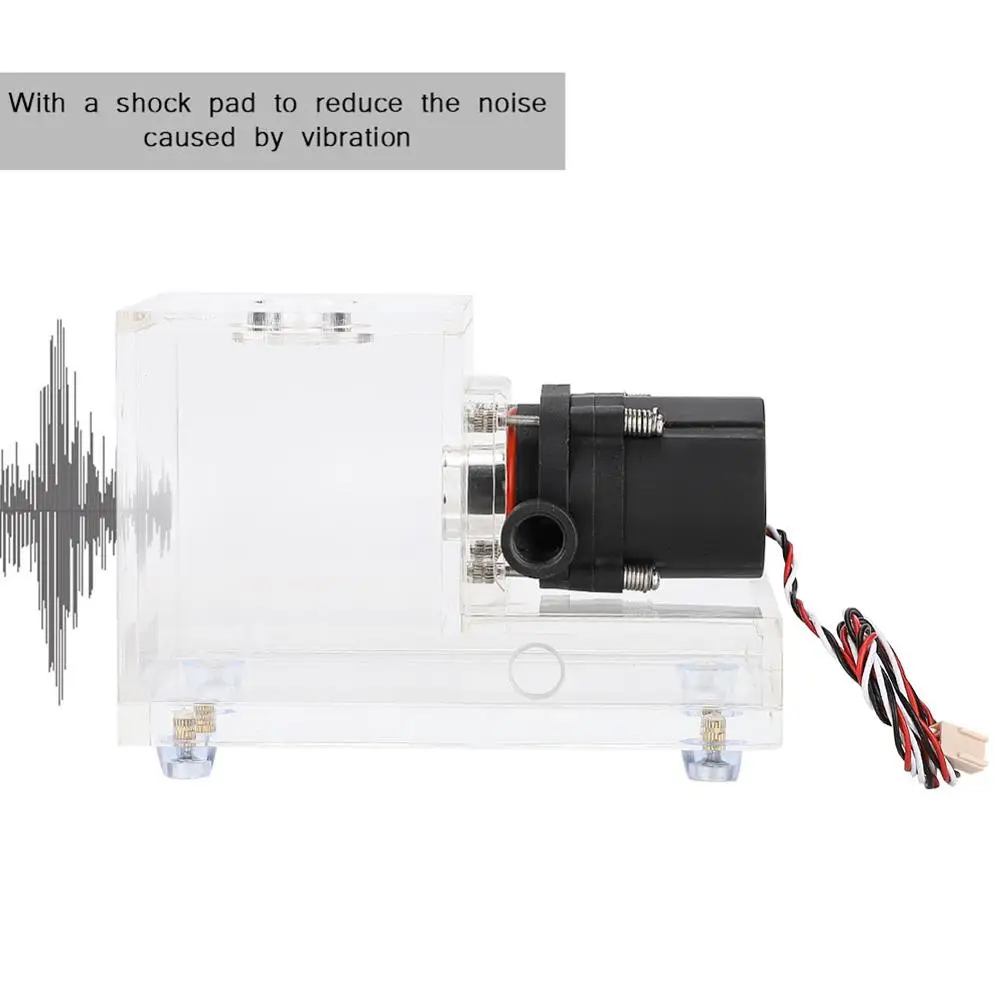 Полностью прозрачный 10 Вт интегрированный 600 мл ПК охлаждаемый водяной насос