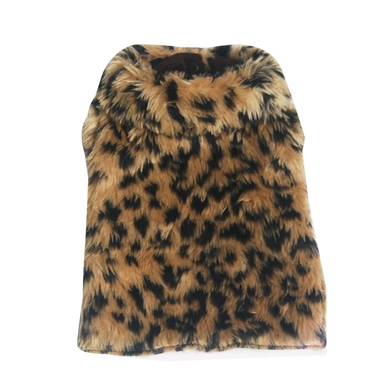 

Dog Clothes Autumn Winter Leopard Cape Coat for Cats Pet Poodle Pomeranian Warm Jacket XS-XL