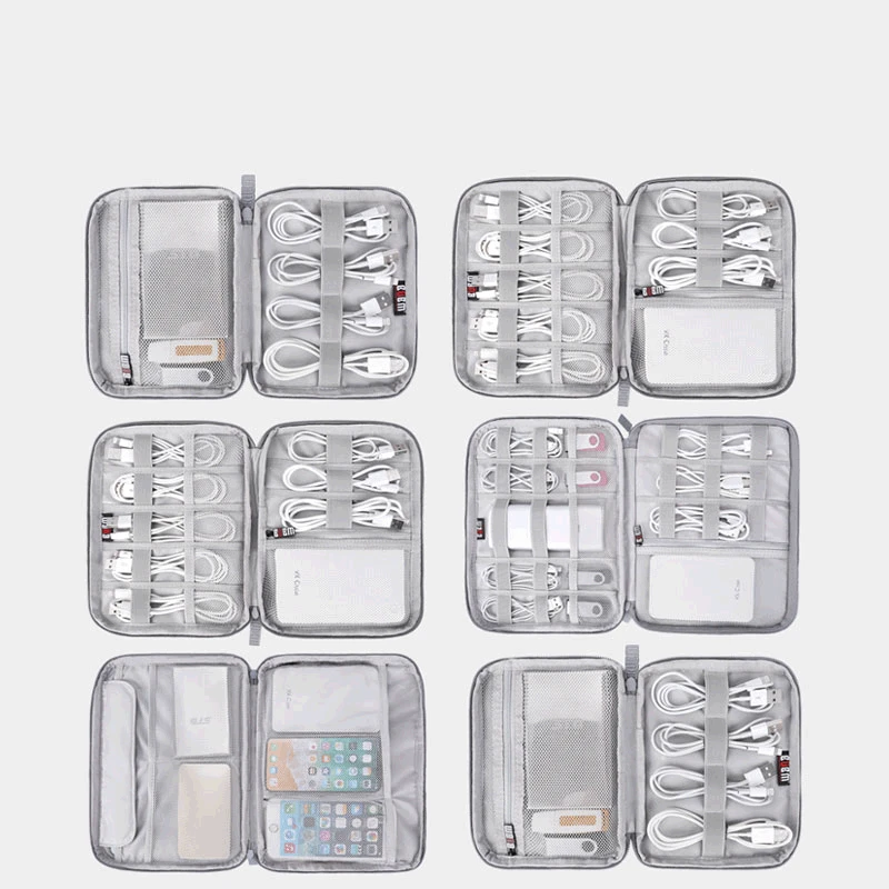 

New Data Cable Storage Bag Digital Storage Bag Dustproof U Disk Headset Buggy Bag Customization