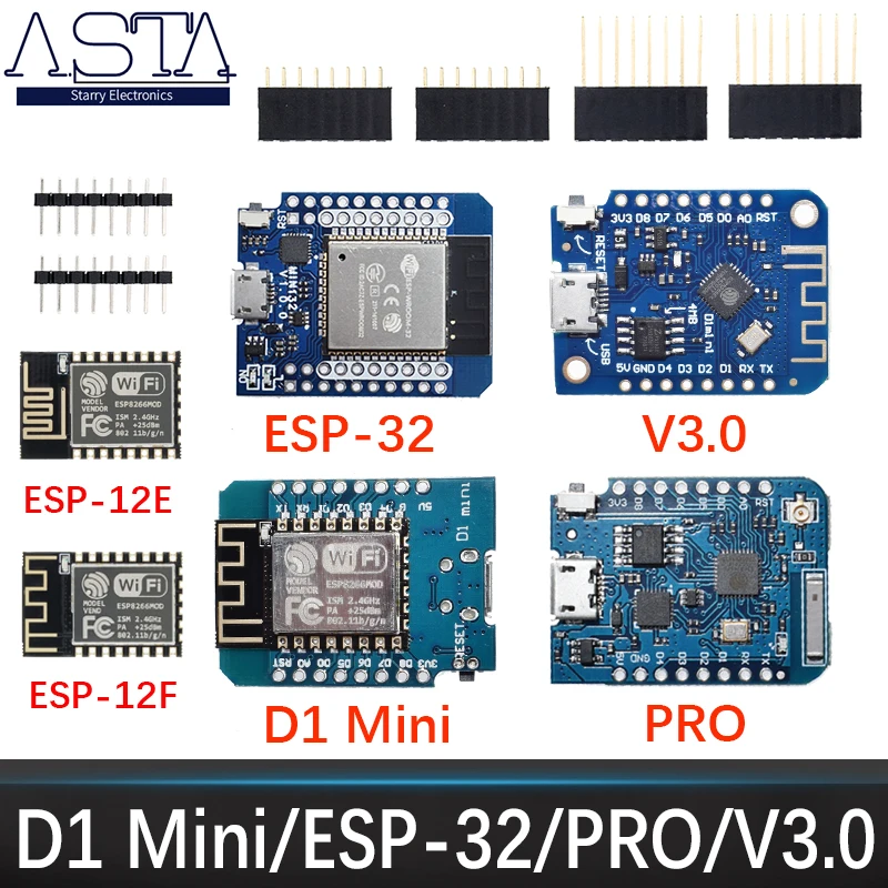 ESP8266 ESP 12 12F CH340G CH340 V2 USB WeMos D1 Mini PRO V3.0.0 WI FI макетная плата NodeMCU Lua IOT доска 3 V с
