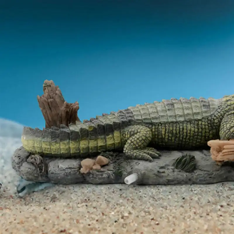 Аэратор для аквариума из искусственной смолы крокодил аэратор ландшафта
