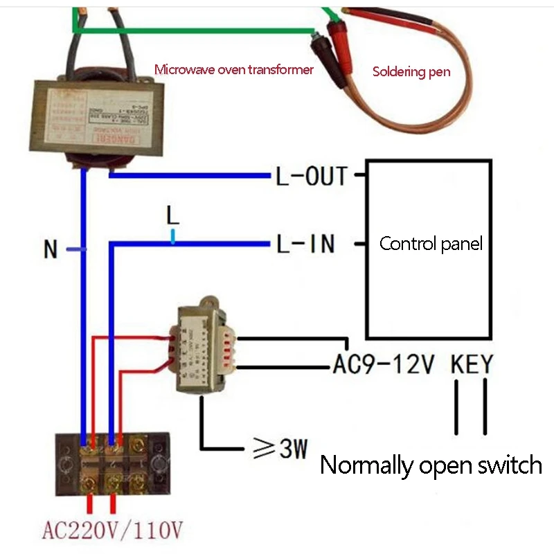 

40A Digital Tube Single Pulse Spot Welding Machine Control Module Time Control Board Digital Red Display