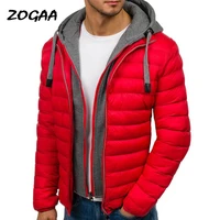 zogaa men autumn winter jacket coat casual thick clothes mens hooded streetwear overcoat all match male new brand men parkas