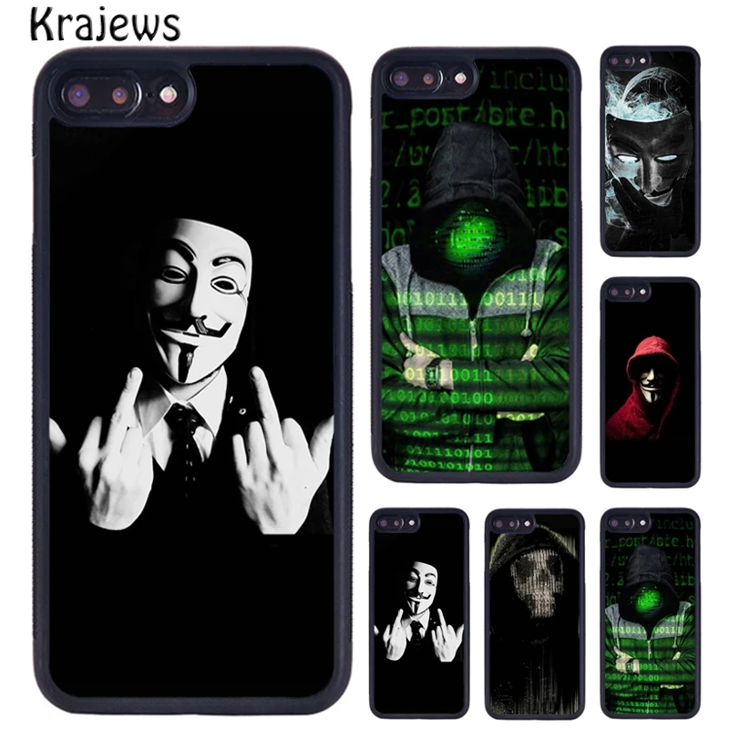 Чехол для телефона krajedies Hacker Anonymous чехол из ТПУ iPhone 5 6 S 7 8 Plus 11 Pro X XR XS Max samsung Galaxy S6 S7 S8