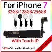 original for iphone 7 motherboard withno touch id unlocked for iphone7 logic board clean icoud with ios system full chips test