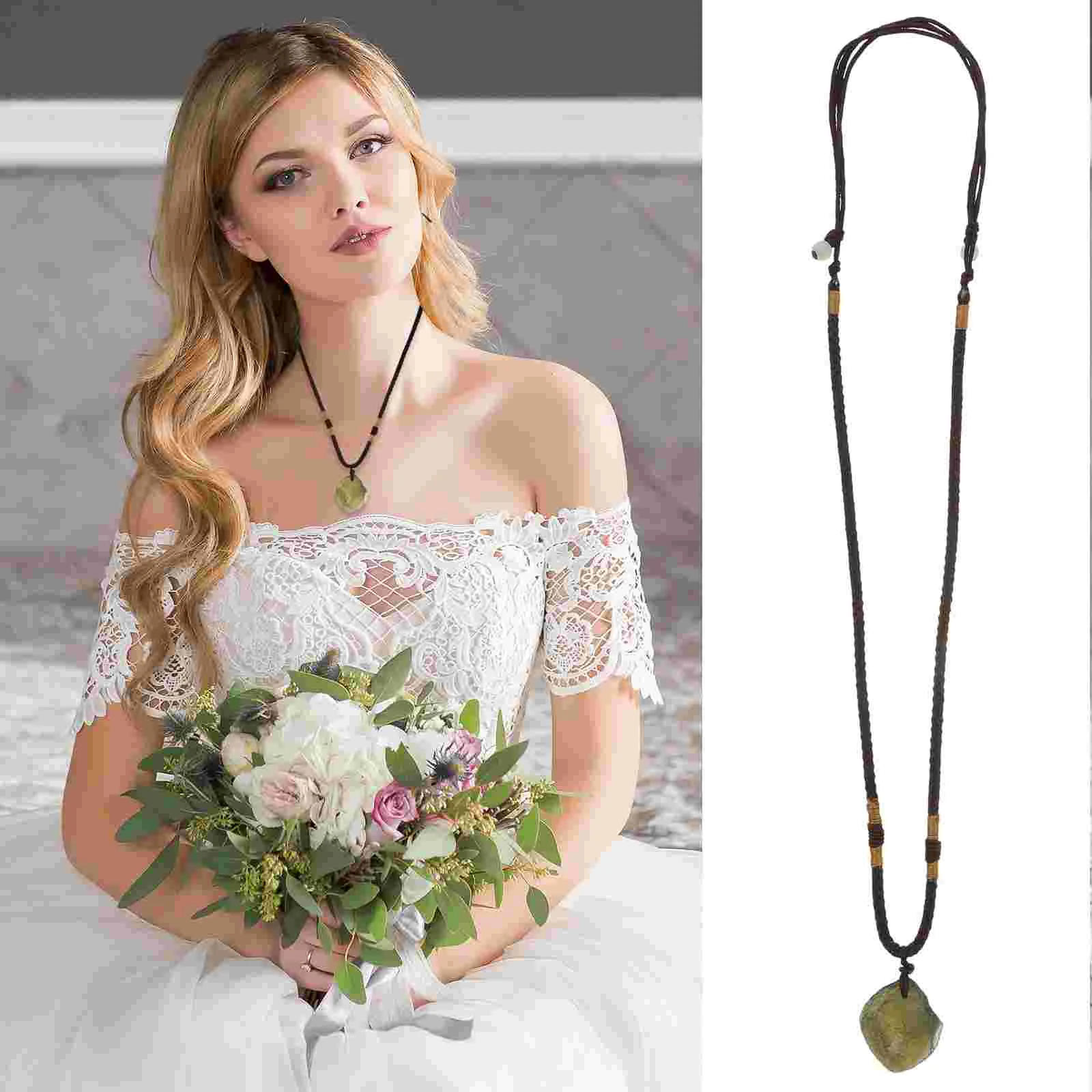 

1 Pc Fashionable Pendant Crystal Necklace Jewelry Irregular Stone Pendant