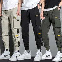 stylish spring summer cargo pants men joggers oversize sport sweatpants work wear multi pocket hip hop streetwear male clothing