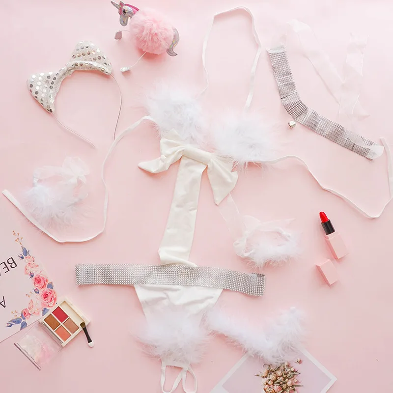 Сексуальное нижнее белье бюстгальтер с тремя открытыми чашками комбинезон