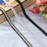 bristlegrass 1 yard 38 10mm glitter braided crochet lace trim string patchwork ribbon tape belt wedding dress diy sewing craft