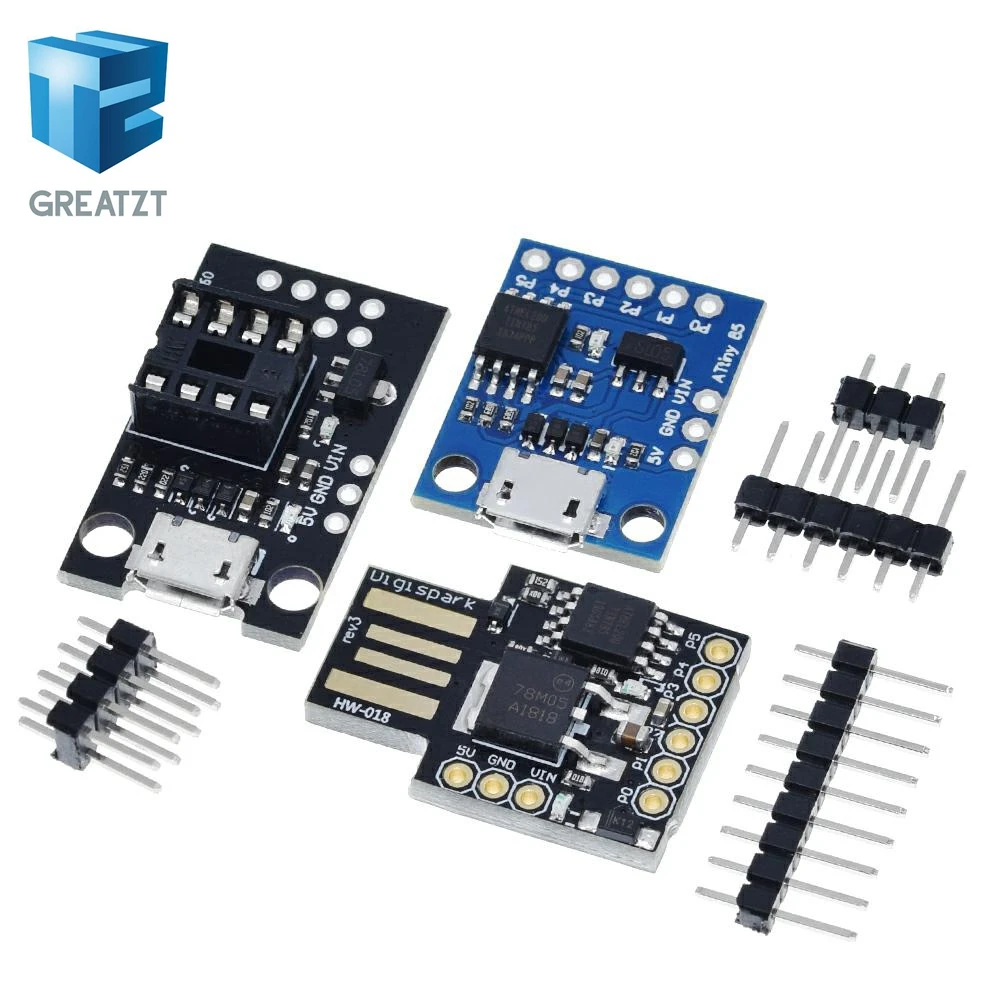 GREATZT синяя черная TINY85 Digispark Kickstarter Micro макетная плата ATTINY85 модуль для Arduino IIC I2C
