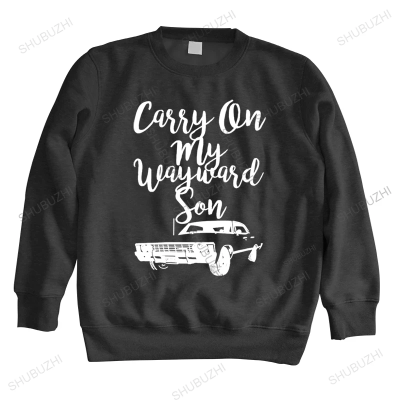 

Красивая мужская толстовка с надписью «Carry On My Wayward Son», хлопковая толстовка с круглым вырезом, суперъестественное искусственное ТВ, подарок,...