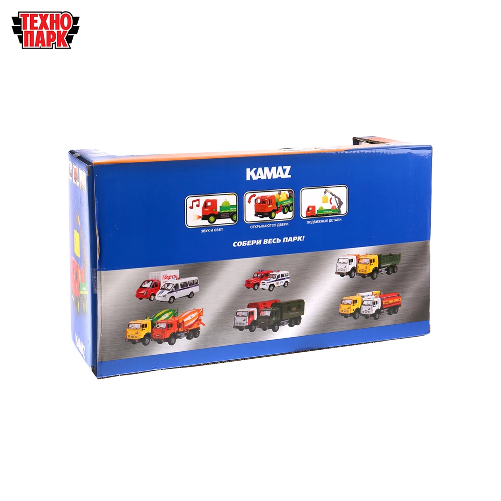 Машина ТЕХНОПАРК КАМАЗ Мусоровоз 25СМ пластиковая инерционная открываются двери
