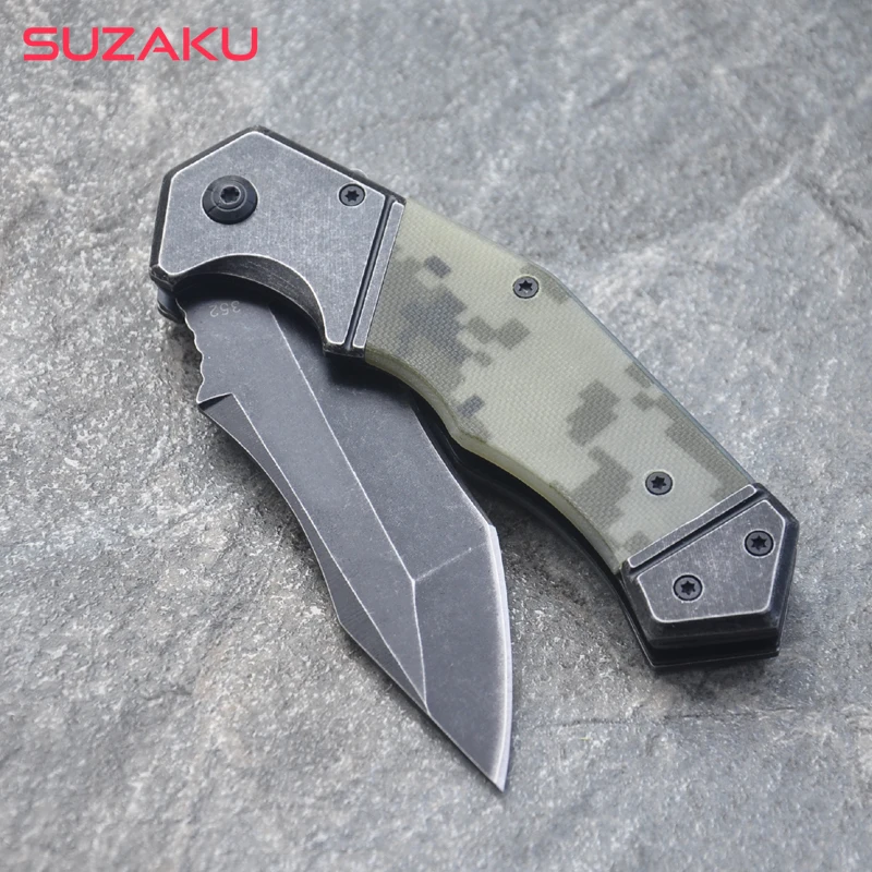 

8.2'' Damascus Tactical Folding Blade Knife VG10 Handle Camping Hunting Knives Multi Functional Outdoor Survival Knife EDC Tools