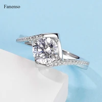 high quality luxury d color 1 ct moissanite 925 sterling silver women rings couples wedding diamond jewelry for famale gift 2021