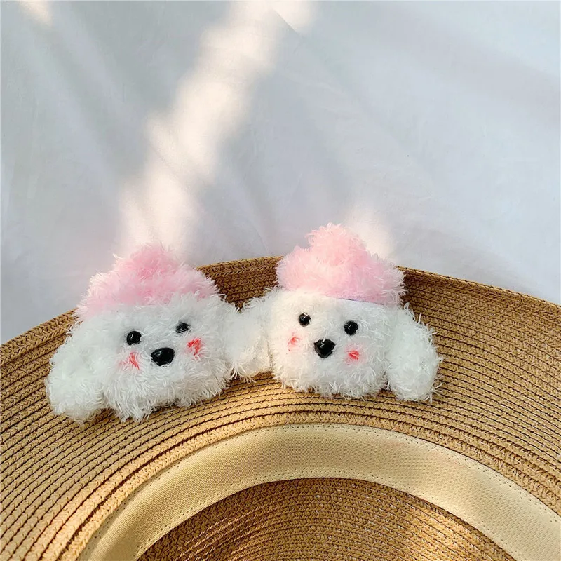 Для AirPod 2 Чехол 3D белая милая собака из мультфильма мягкого плюша беспроводные