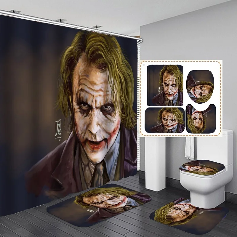 Занавески для душа в ванную спальню окно настенный клоун-убийца Джокера шутливые