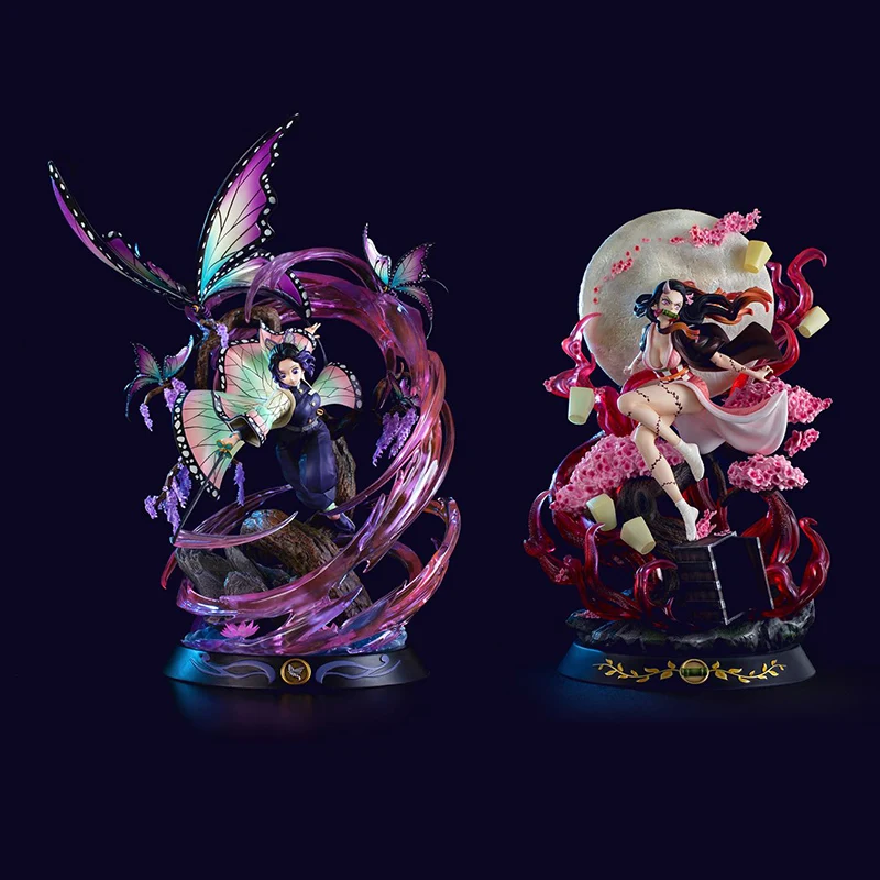 Goedkoop 45Cm Demon Slayer Kochou Shinobu Kamado Nezuko Action Figure Gk Model Collectie Speelgoed Pop Kerstcadeau Met Doos