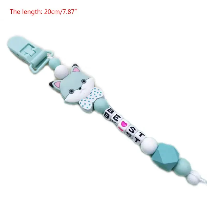 

Silicone Beaded Bracelet Nipple Clip Kids Baby Pacifier Chain Newborn Teether Toys Dummy Holder