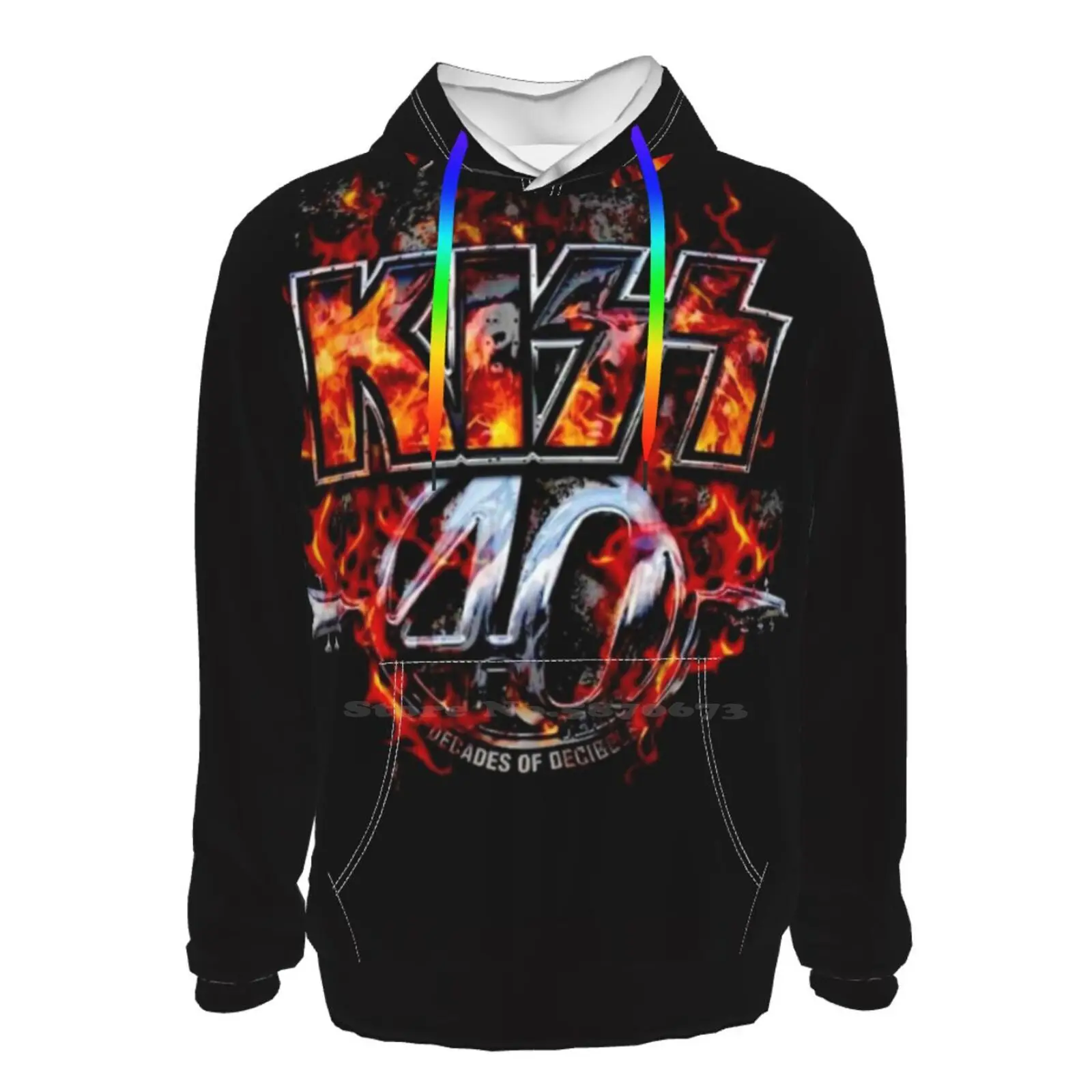 Хиты продаж мужские толстовки с капюшоном 40 TH Kiss свитшоты 3D принтом забавные в