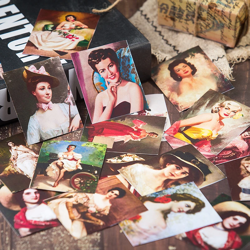 18 шт./компл. Ретро винтажная Женская наклейка сделай сам Скрапбукинг альбом