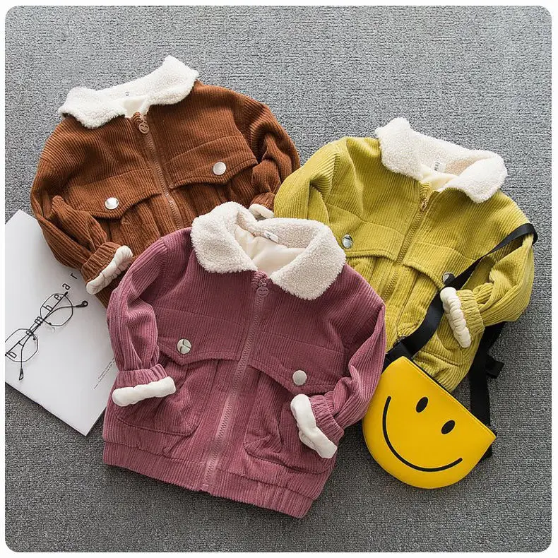 

Boys Winter Clothes Baby Plus Velvet Thick Coat 2019 New Children's Winter Baby Boys and Girls Warm Corduroy Jacket Coats 2-7Y