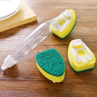 cleaning brush with refill liquid dishwashing sponge reusable sponges long handle dish brush cleaning supplies