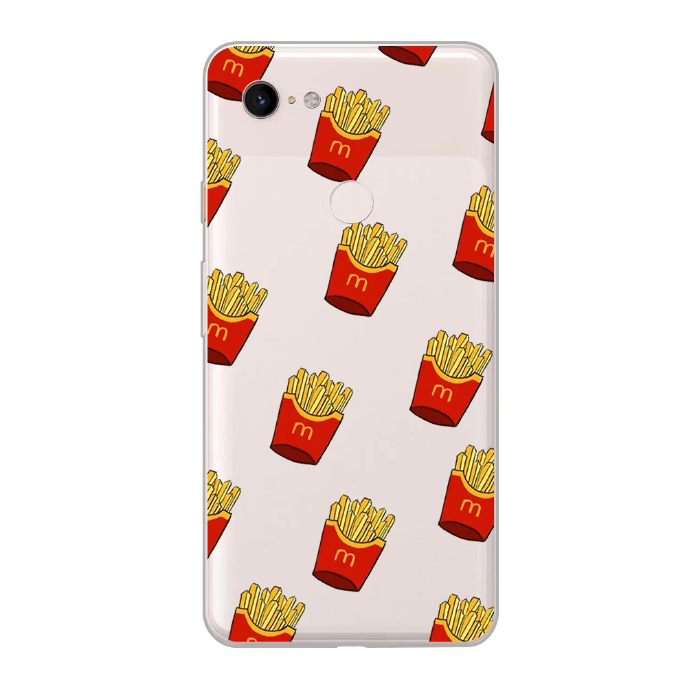 Милые чехлы для телефонов с изображением пиццы Google Pixel 3 3a 2 4 XL мягкая задняя