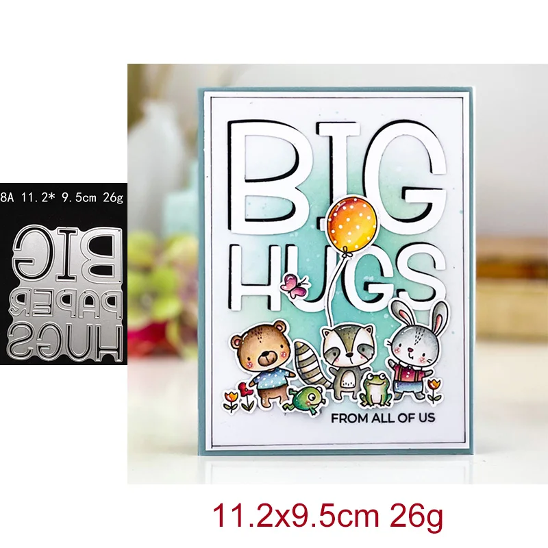 

Большие обнимашки для бумаги, металлические Вырубные штампы, форма «сделай сам», бумажные металлические штампы для изготовления карт, выре...