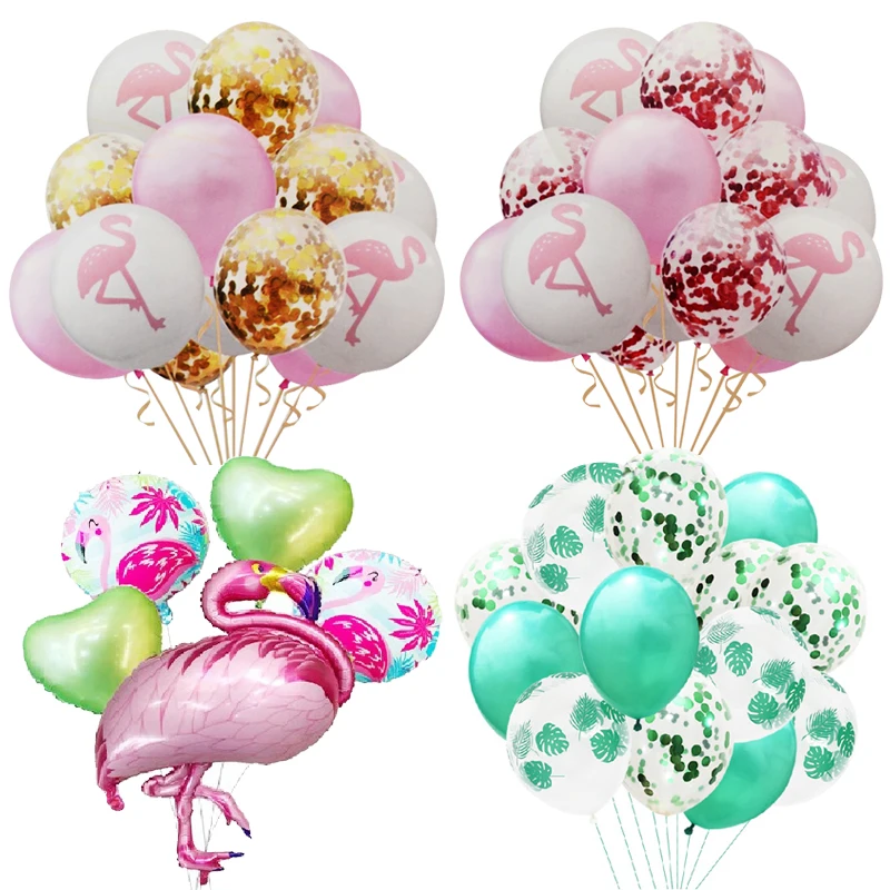 Фламинго Гавайская Вечеринка латексные конфетти воздушные шары лето