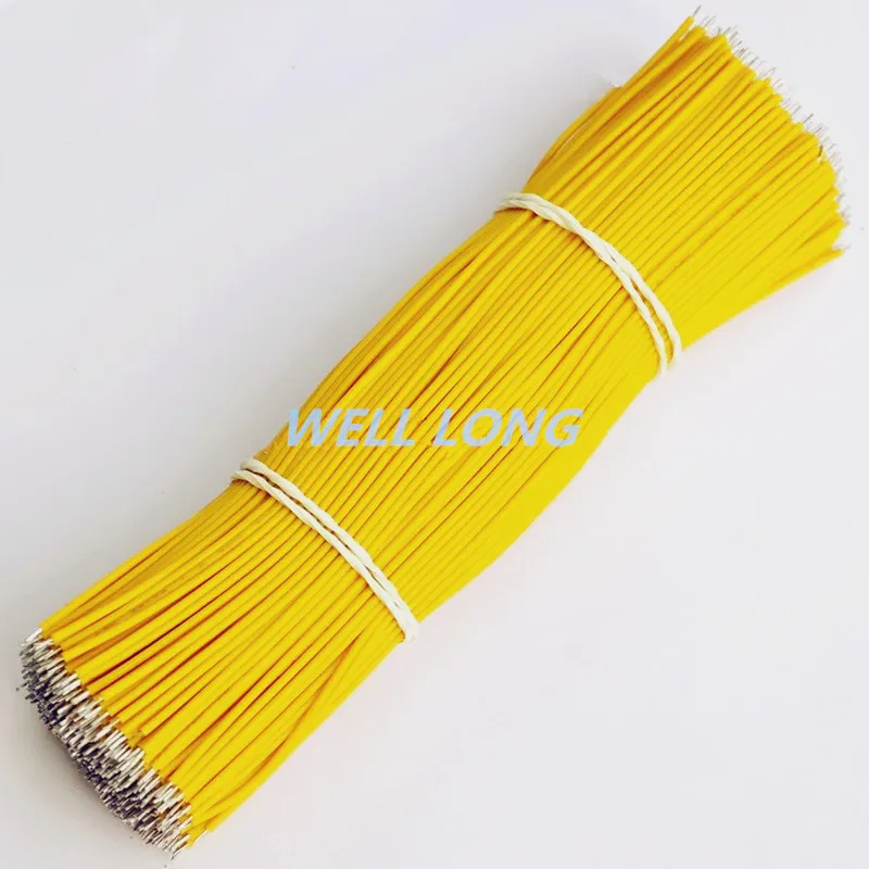 Yellow 100 pcs/lot) Wire 150mm, UL-1007 26AWG Wire, Cable,10 colors to choose - Цвет: Yellow
